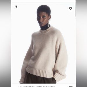 COS chunky knit cashmere sweater size XS